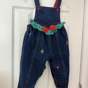 Vintage 90s All Mine Embroidered Overalls